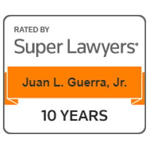 Badge for Super Lawyers, Junior, featuring a star emblem and the text "Super Lawyers, Jr." in bold lettering.
